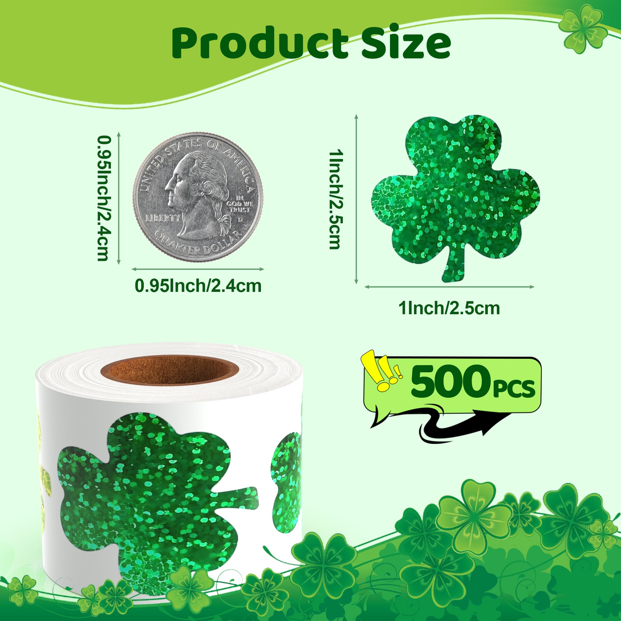 Nelisylux holographic shamrocks catch light for eye-catching decorations