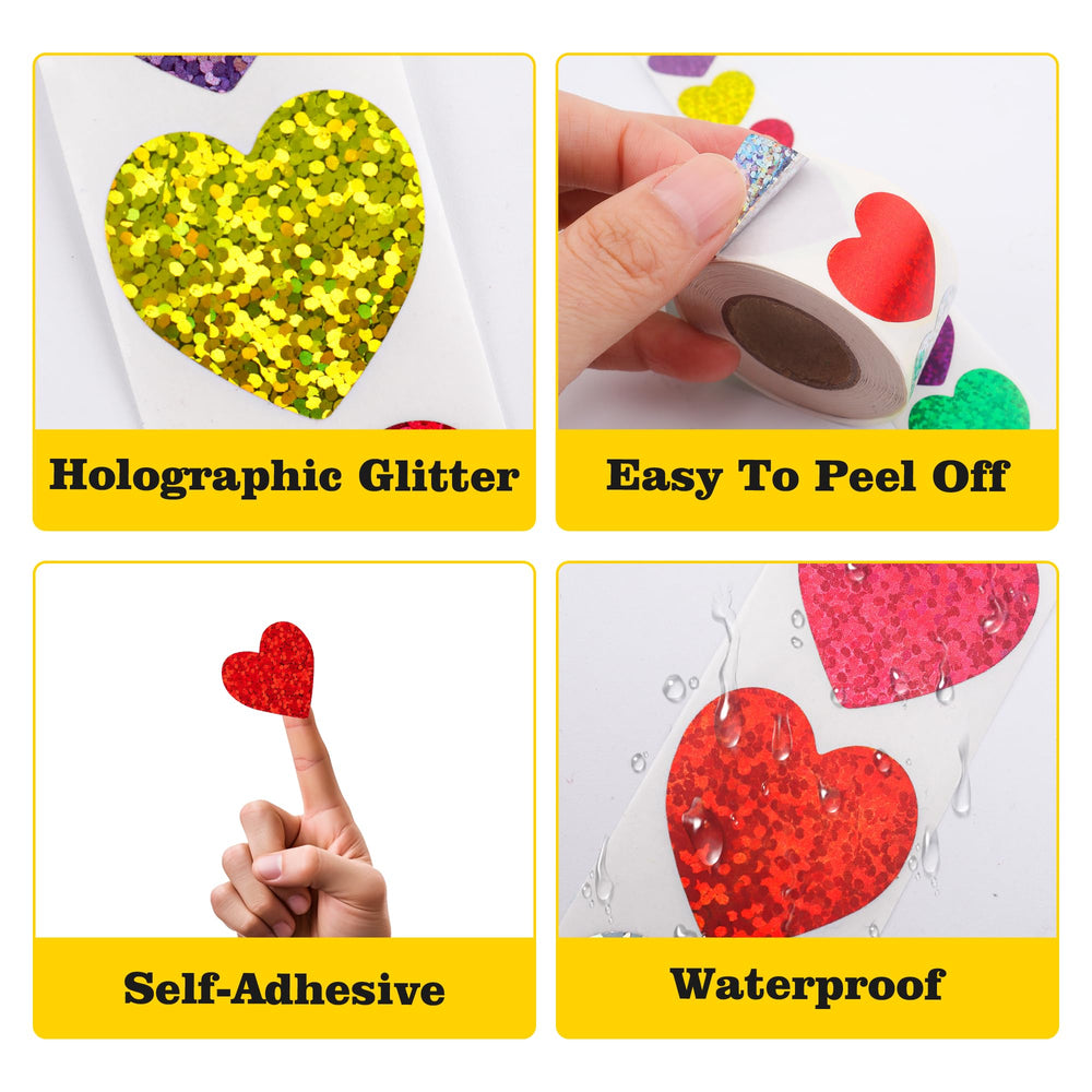 Nelisylux scrapbook heart stickers add charming sparkle