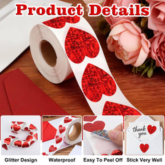 Self-adhesive Nelisylux heart label on a gift.