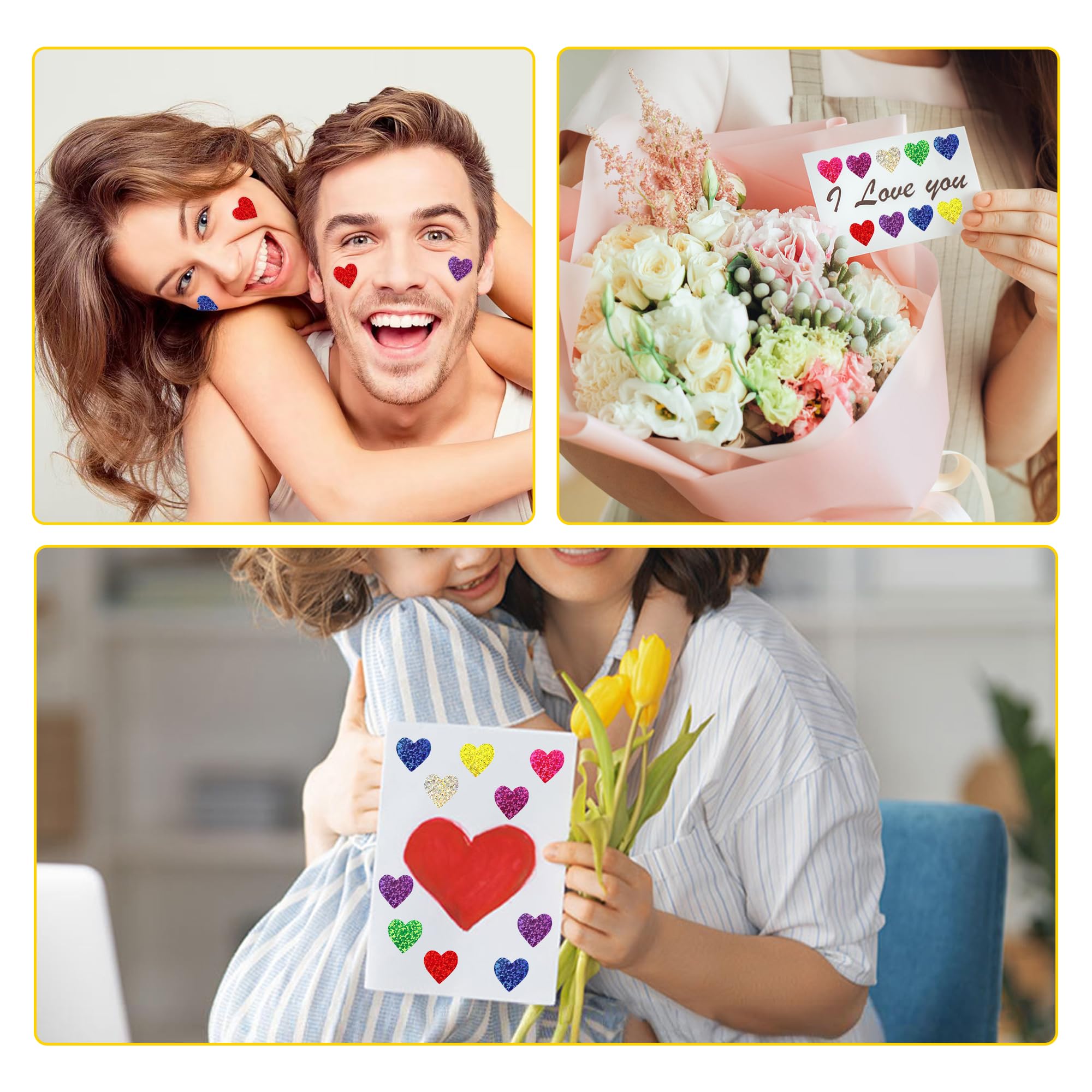 Nelisylux heart stickers for wedding invites and wedding favors
