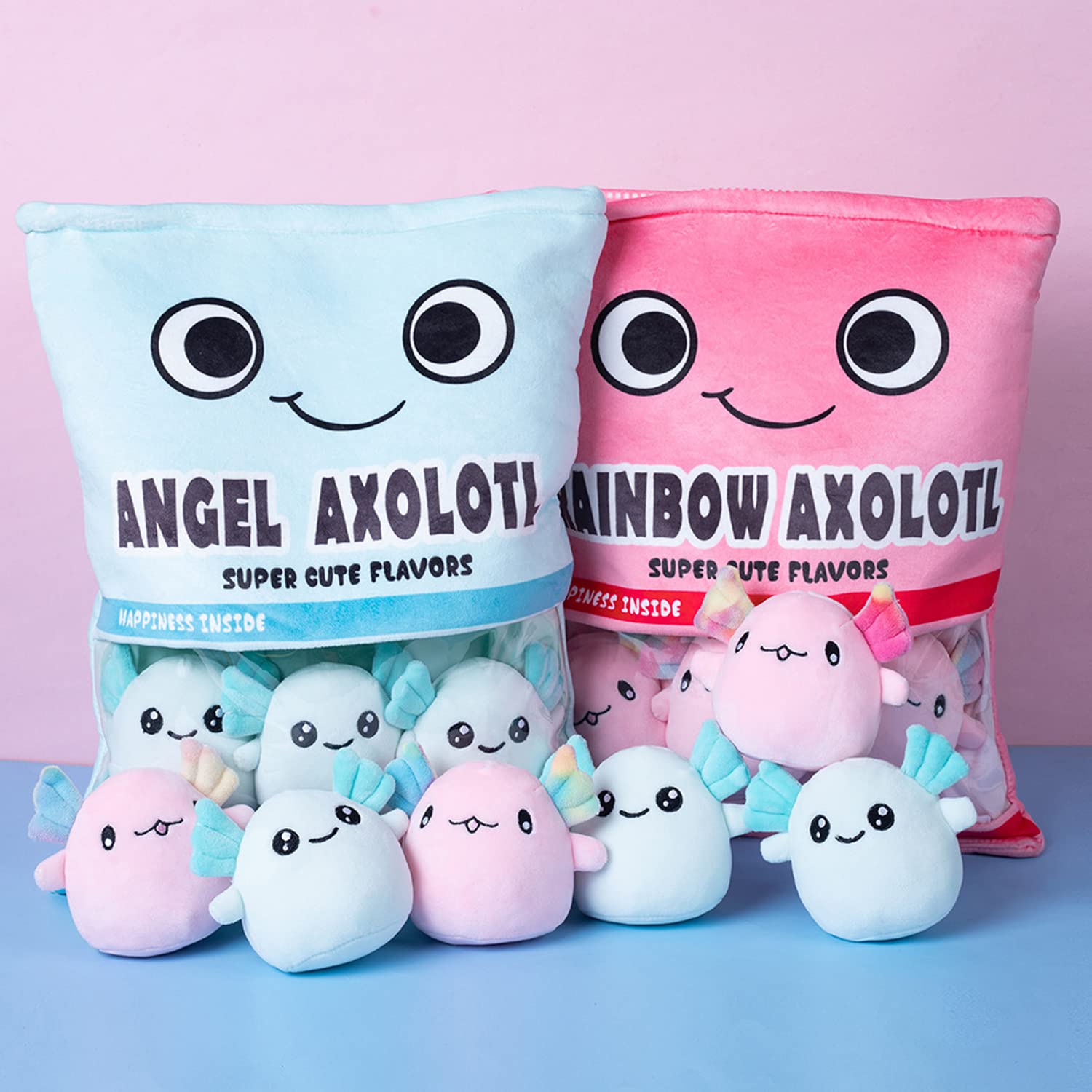 Nenalayo Axolotl gift set presentation in blue packaging