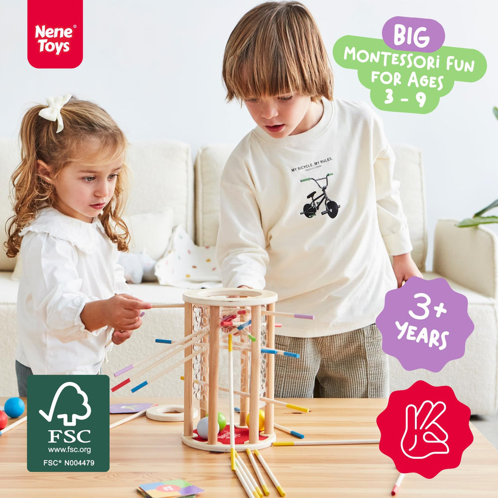 Nene Toys BALLFALL Jumbo hexagonal design encourages complex patterns and creative thinking.