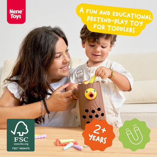 Nene Toys Little Woodpecker with magnetic wand for coordination.