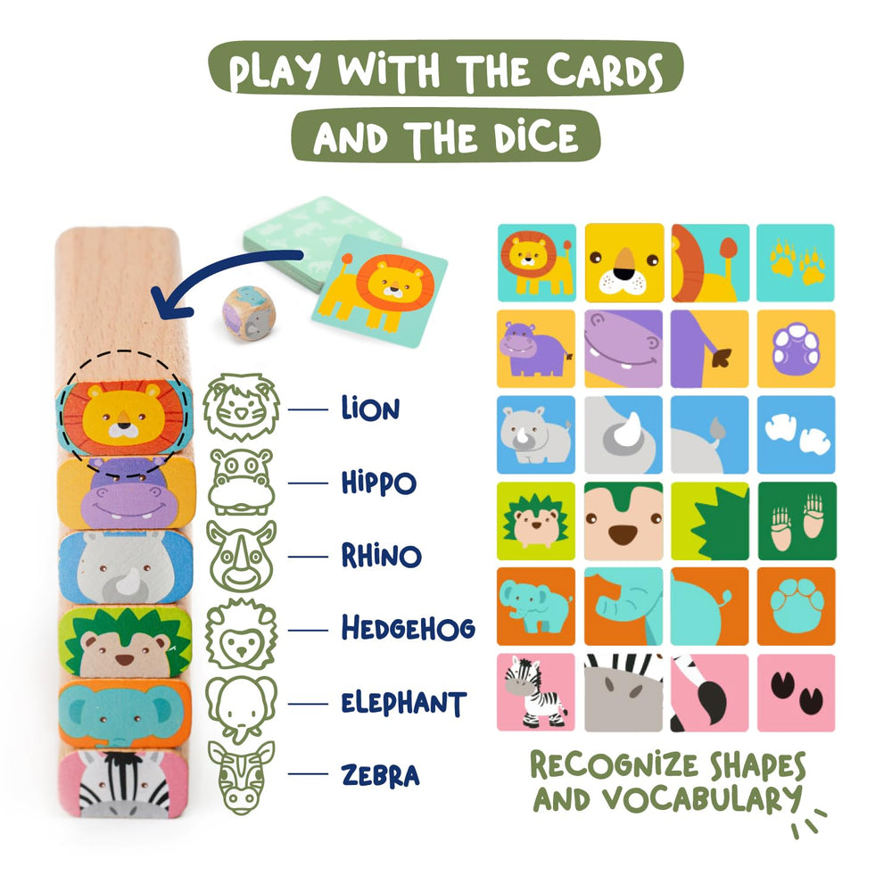 Nene Toys Safari domino tiles ready for versatile tower and pattern play