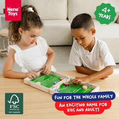 Nene Toys Sling Goal folded wood case for easy transport during travel.