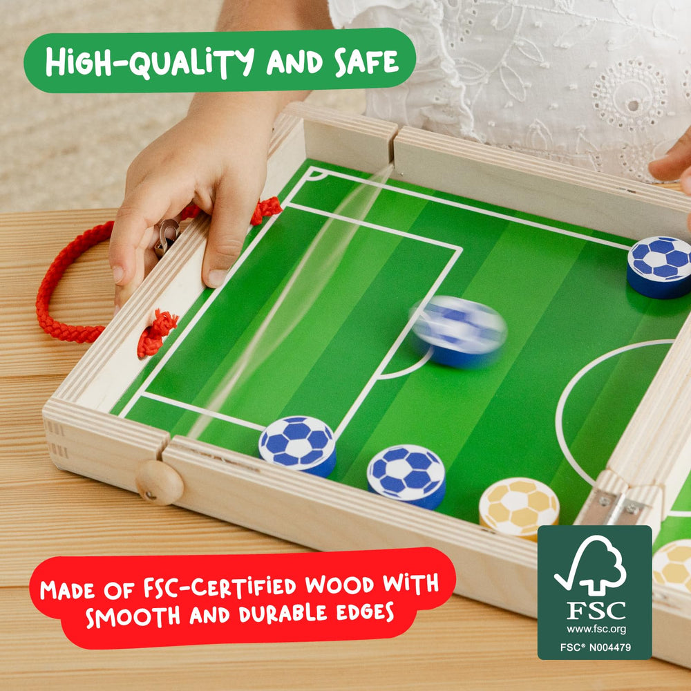 Nene Toys Sling Goal in action demonstrates fast reflexes and friendly competition.