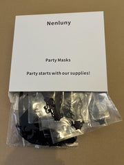 Nenluny black lace masquerade mask for women, packaged presentation, ideal for gifting.