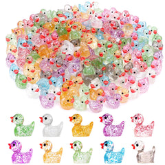 NEOACT glitter mini ducks 150-pack for crafts and décor ideas.