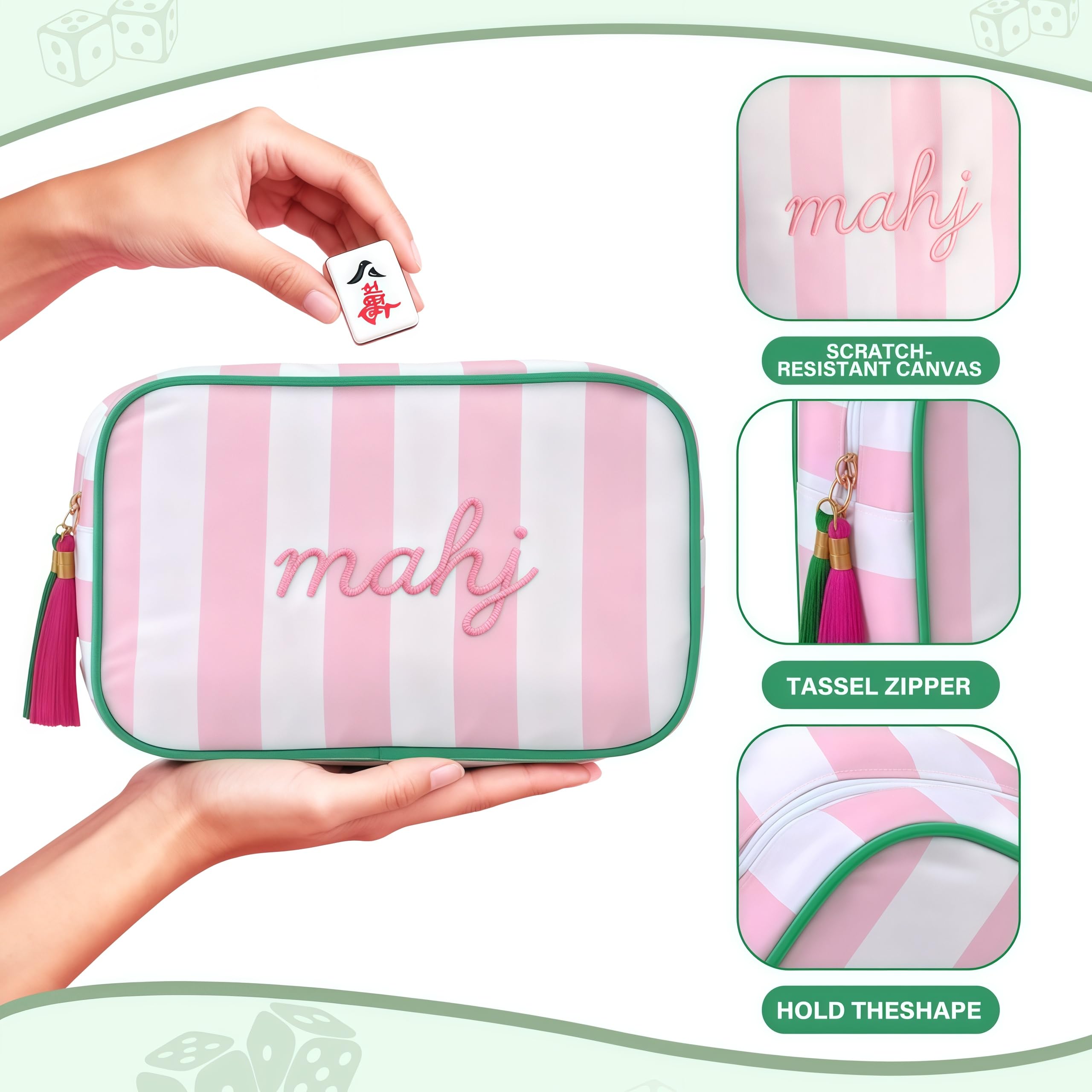 Generous 10 by 6.8 by 3.5 inch capacity fits a full set.