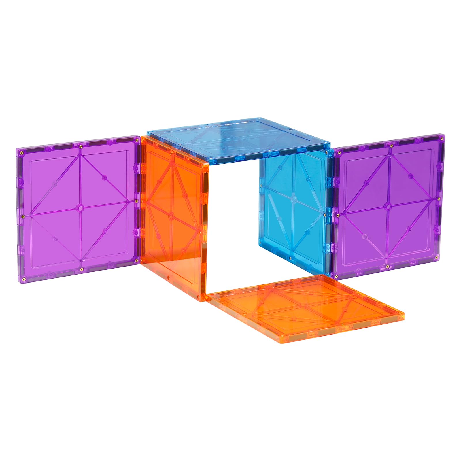 NEOFORMERS large magnetic tiles square assembly show strong magnets in action for stable structures
