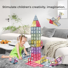 NEOFORMERS magnetic tiles car set long bed highlights extended play with larger imaginative builds.