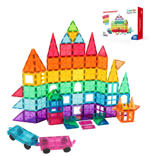 NEOFORMERS magnetic tiles 96-piece set for imaginative building play.