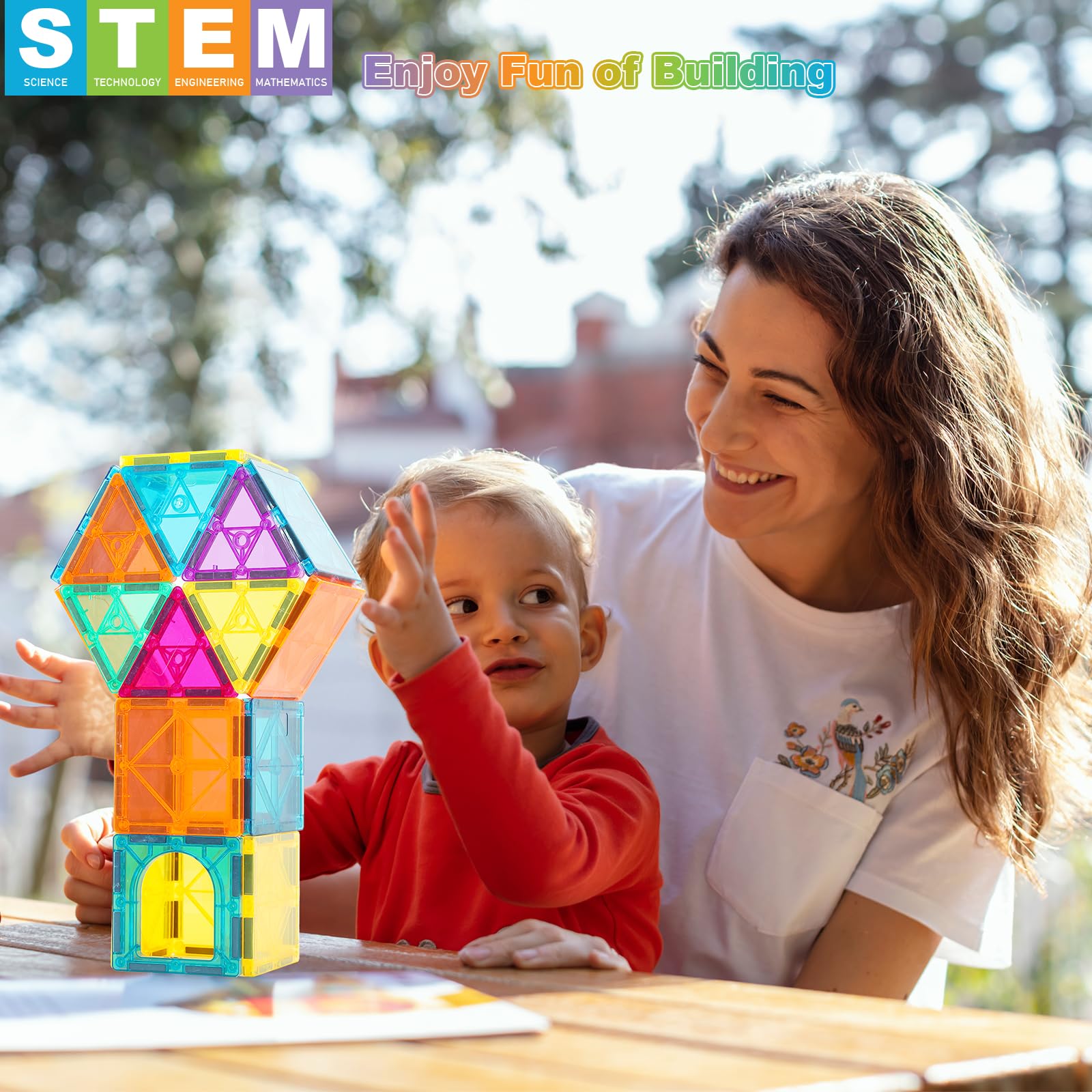 NEOFORMERS magnetic tiles with two cars for interactive storytelling and play.