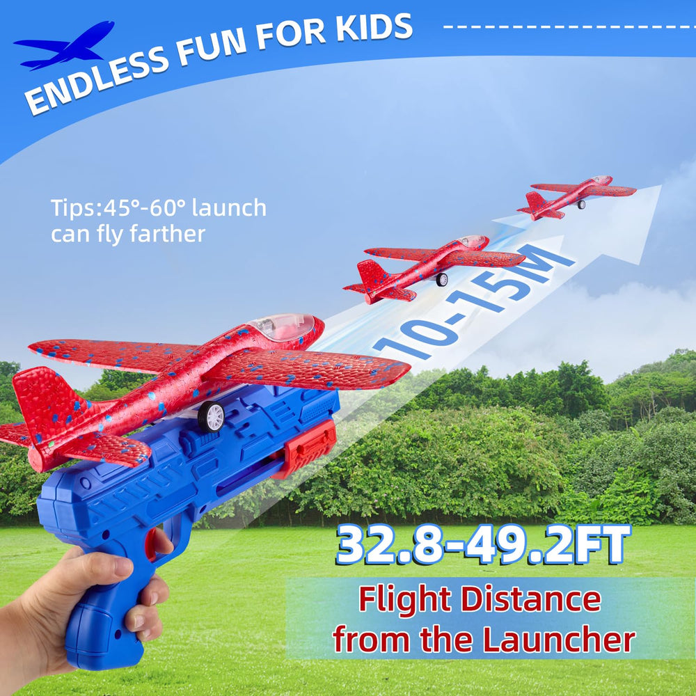 Neoot launcher with foam airplanes for easy launches
