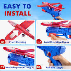 Neoot planes with LED lights for night-time flights