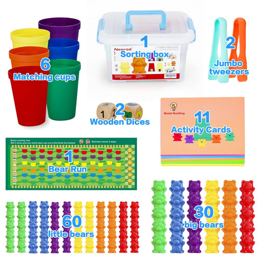 NEOROD Counting Bears tweezers aiding fine motor skill development