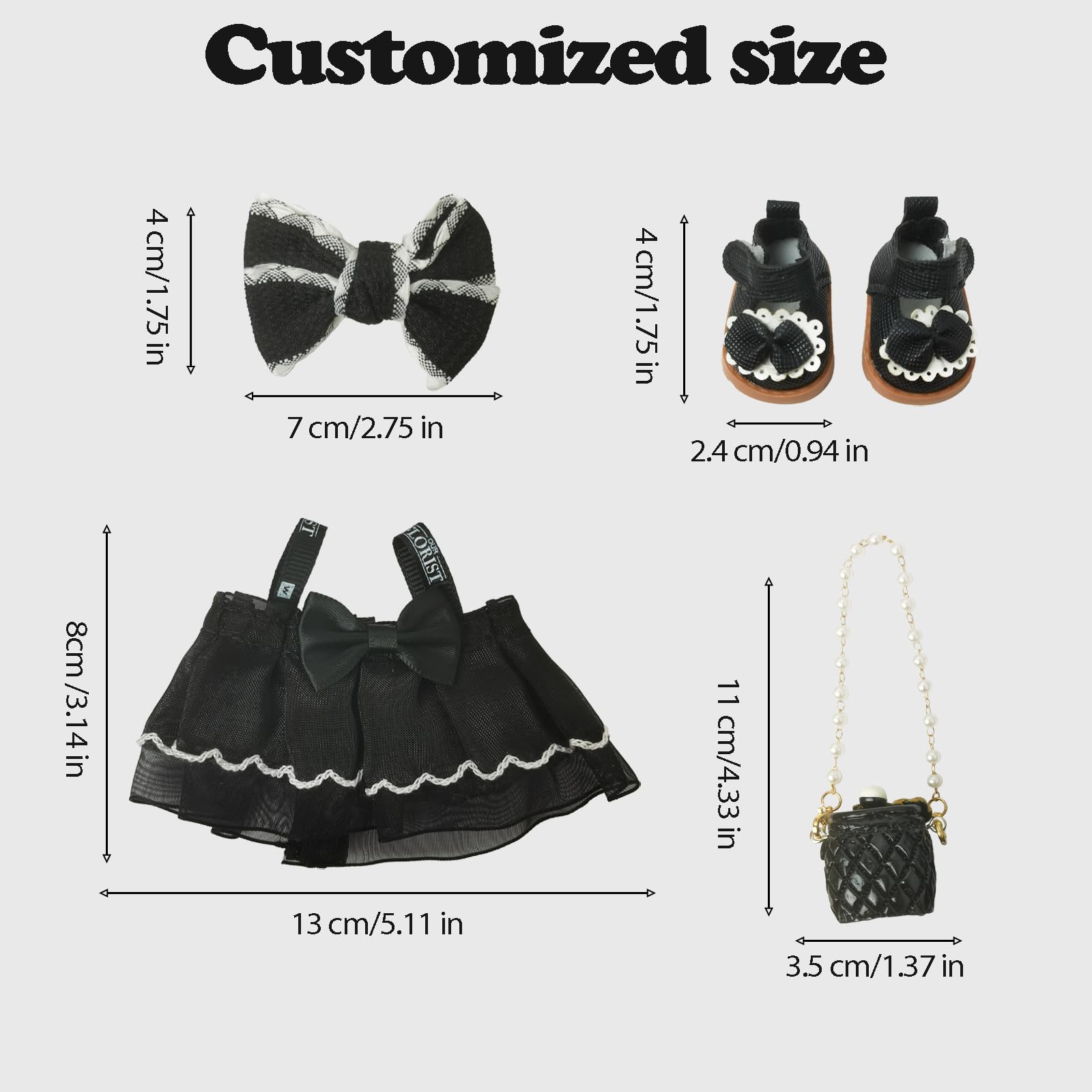 NEOVISTA Balletcore outfit elevates collection styling for 17cm Labubu dolls.