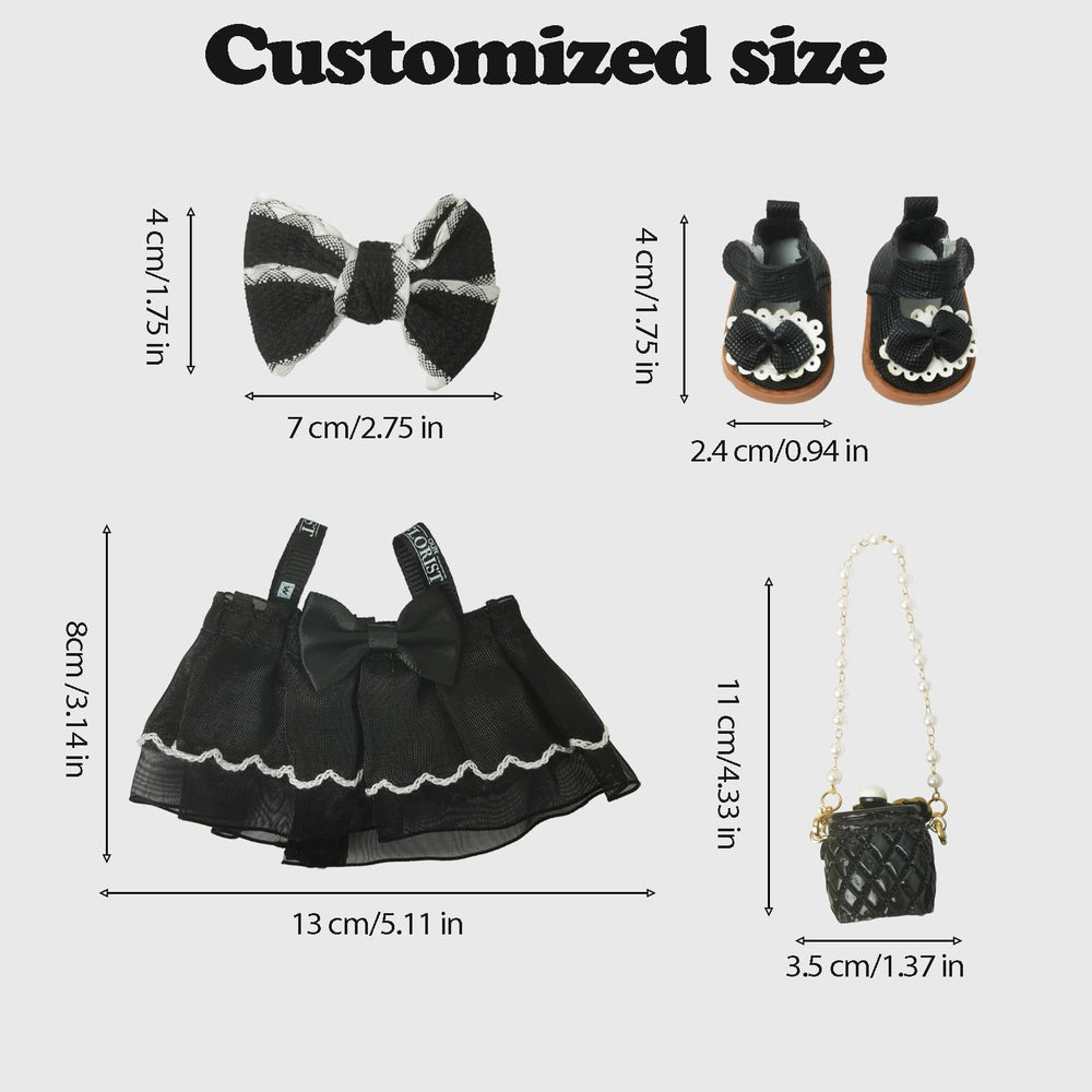 NEOVISTA Balletcore outfit elevates collection styling for 17cm Labubu dolls.