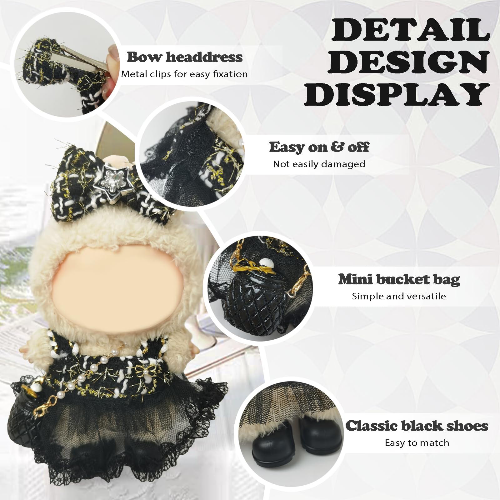 NEOVISTA Dark Star Muse bow hairclip with star accent for a bold headpiece.