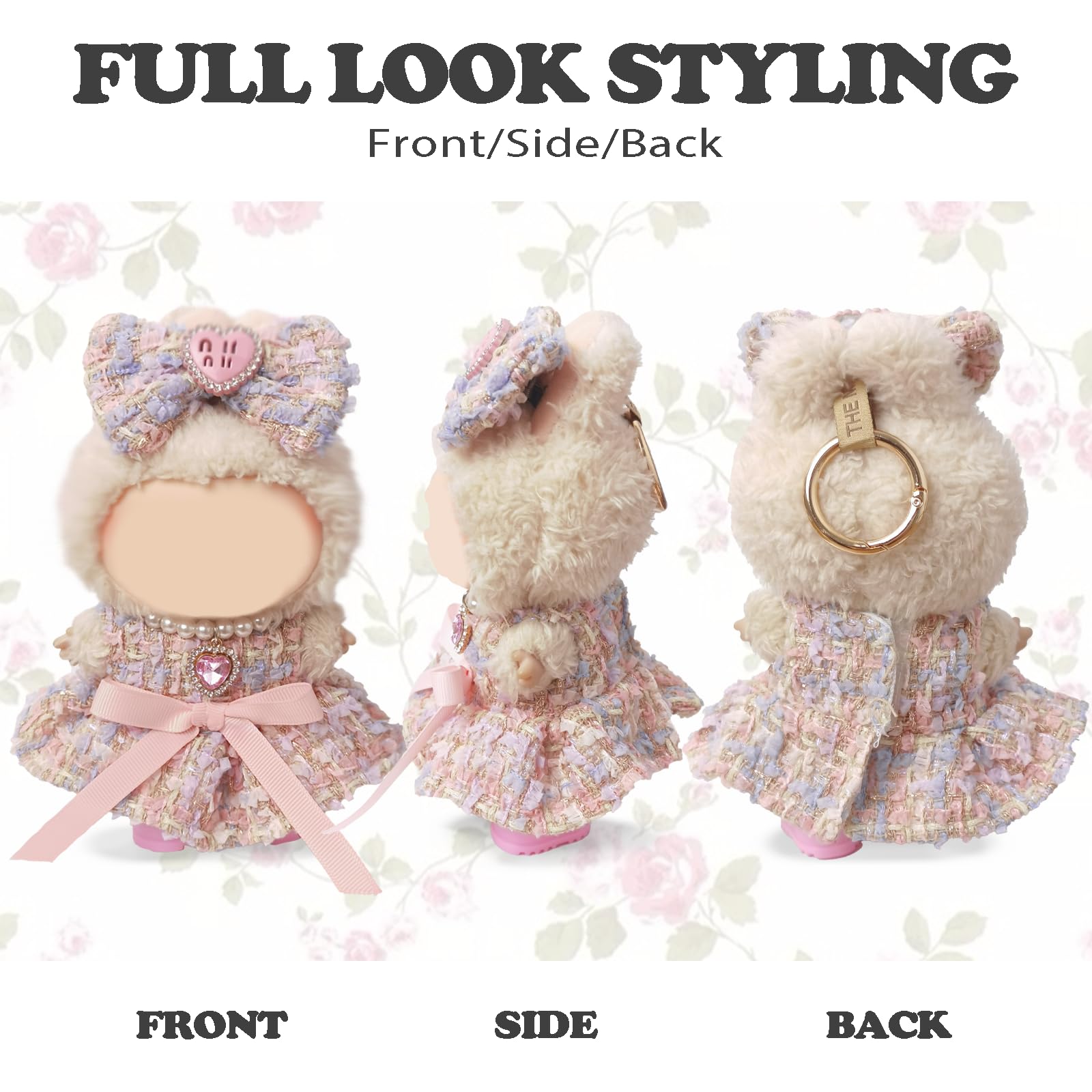 NEOVISTA heart-shaped pearl necklace enhances doll outfits with delicate sparkle
