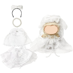 NEOVISTA Labubu doll ivory bride veil for bridal display