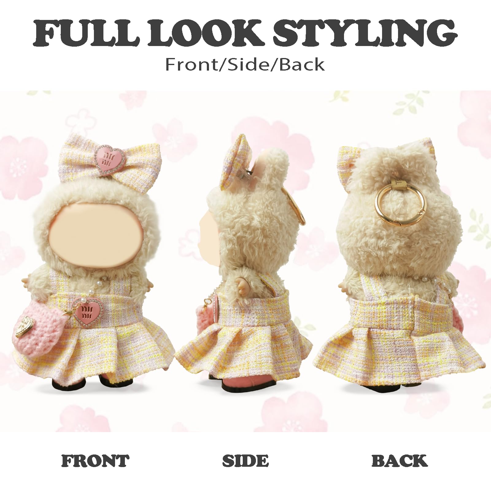 NEOVISTA Labubu shiny pink shoes complement pastel outfits.