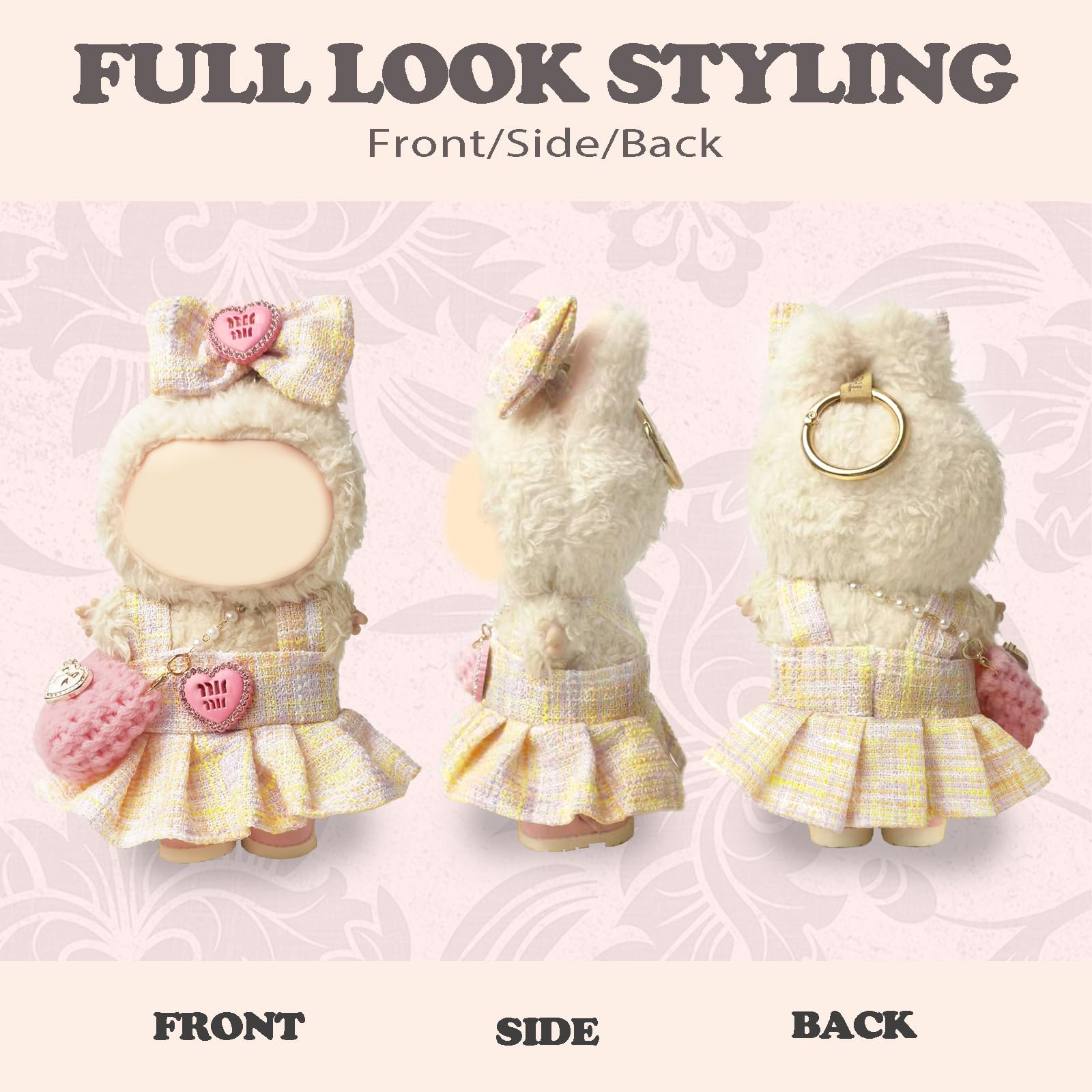 NEOVISTA LABUBU pearl-handled knit bag adds adorable accessory versatility