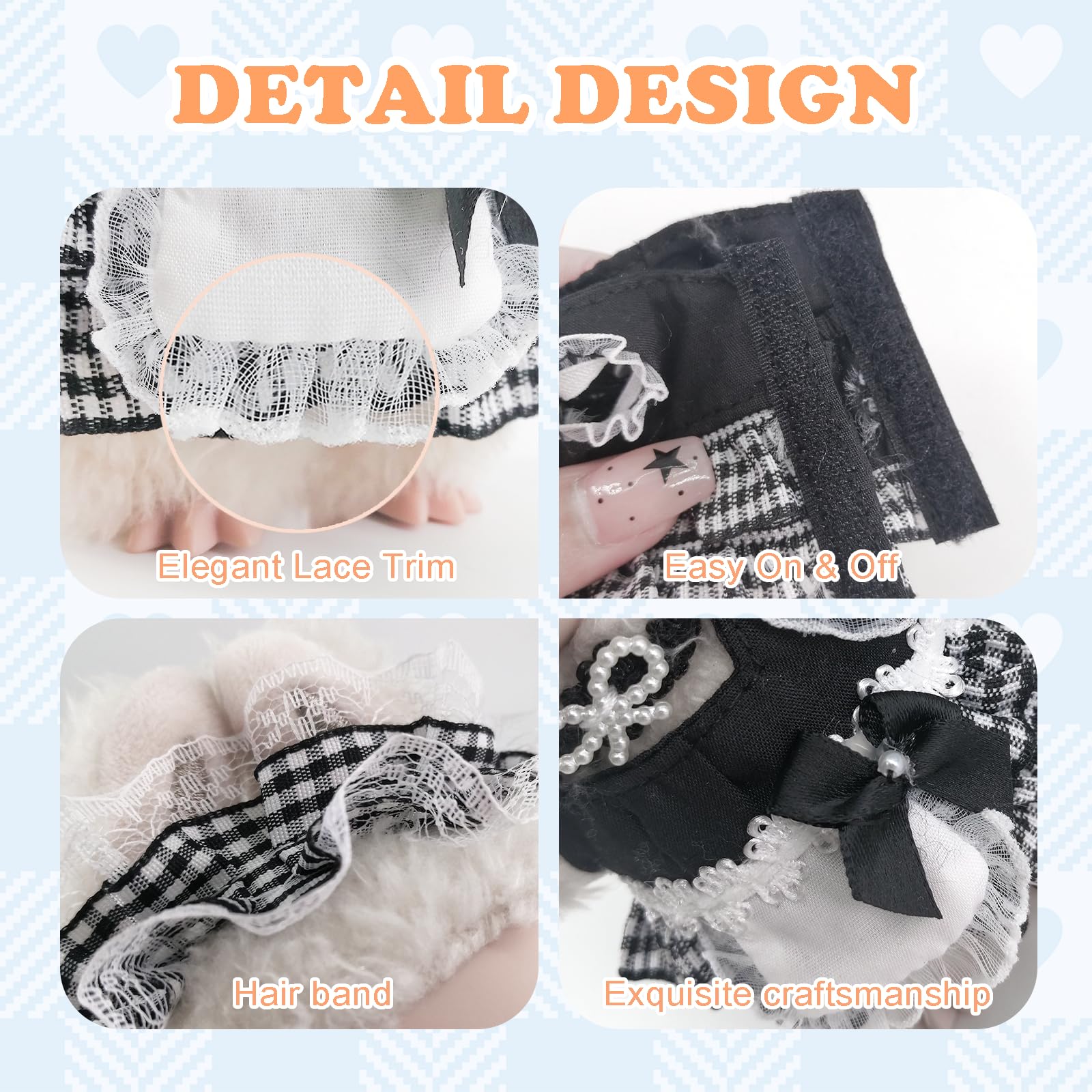 NEOVISTA maid bib completes the 17cm Labubu look for charming presentation
