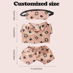 Black floral pattern on NEOVISTA Rosy Sleepwear, modern doll fashion