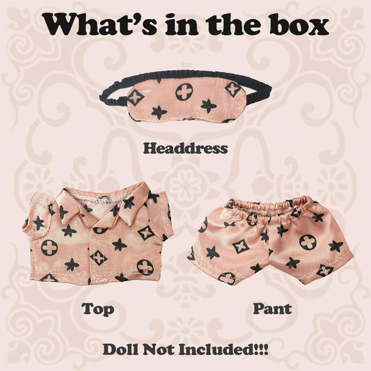 NEOVISTA Rosy Sleepwear pants for 17cm Labubu dolls, flexible fit