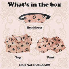 NEOVISTA Rosy Sleepwear pants for 17cm Labubu dolls, flexible fit