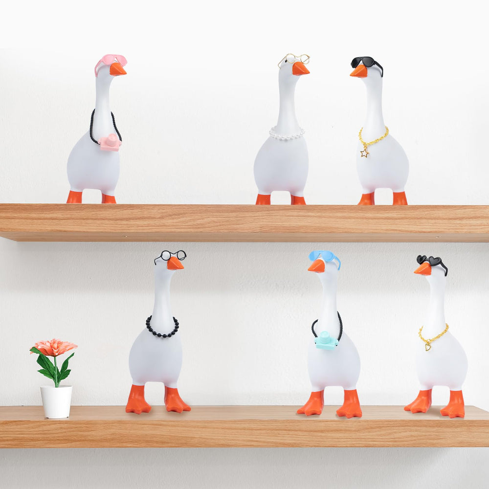 Neowedding mini sunglasses pair fits snugly for a playful desk goose vibe
