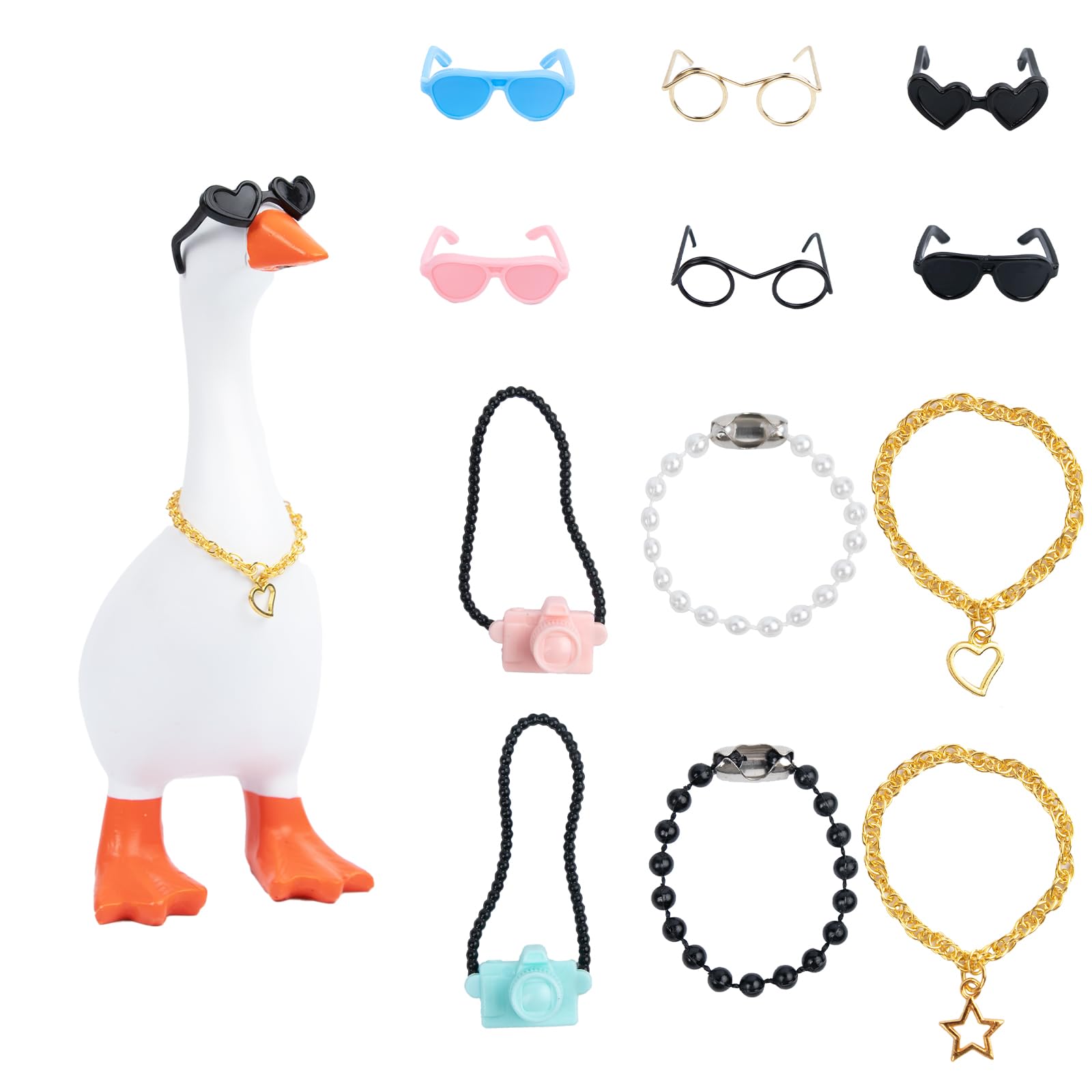 Neowedding desk goose outfits collection for 7-inch statues, versatile desk decor and conversation starters
