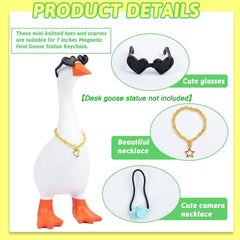 Neowedding pearl collar with mini sunglasses adds elegant charm to your desk goose