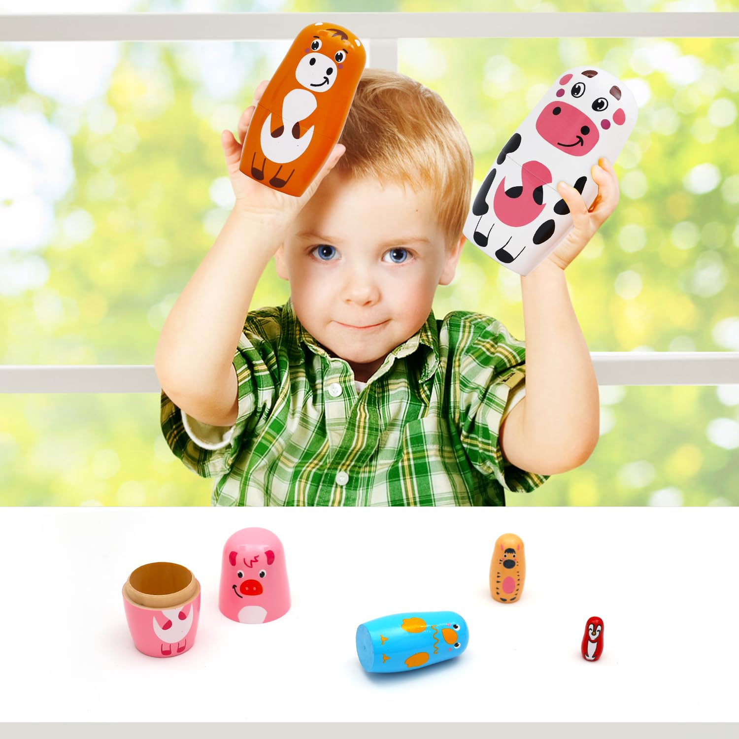 NEPOG horse figure in sturdy wood inspires imaginative play.