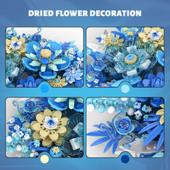 NERCISU blue bouquet display setup – versatile centerpiece for desks.