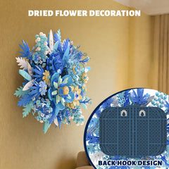 NERCISU blue flowers wall mount option – easy wall art installation.