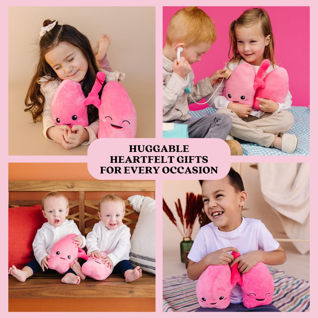 Nerdbugs Lung Plush gift-ready image showing a thoughtful respiratory therapist or student gift.