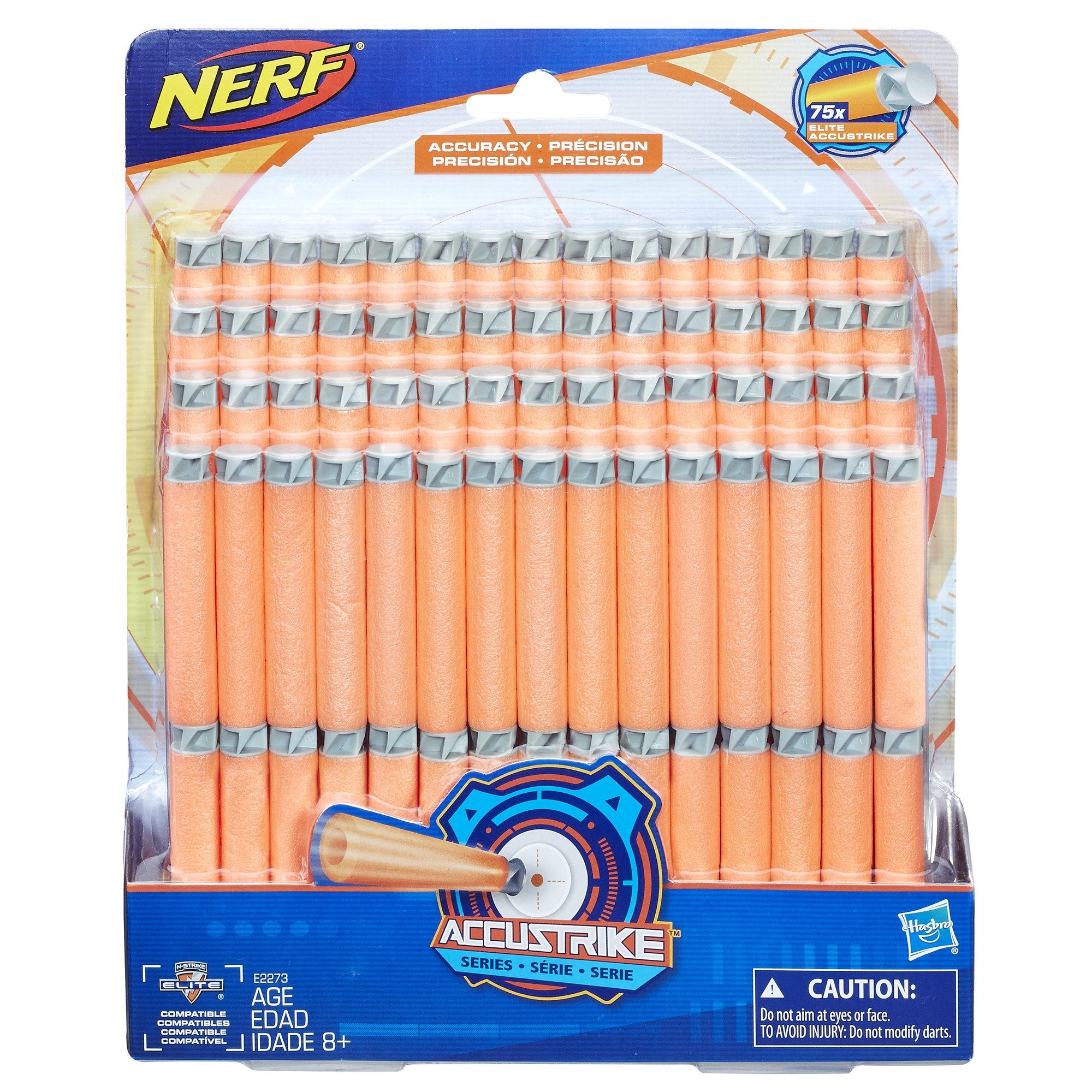 Nerf Accustrike Dart Refill Closeup highlighting compatible darts for quick reloads.
