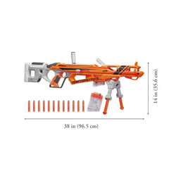 Nerf AccuStrike RaptorStrike pop-up sight aids targeting.