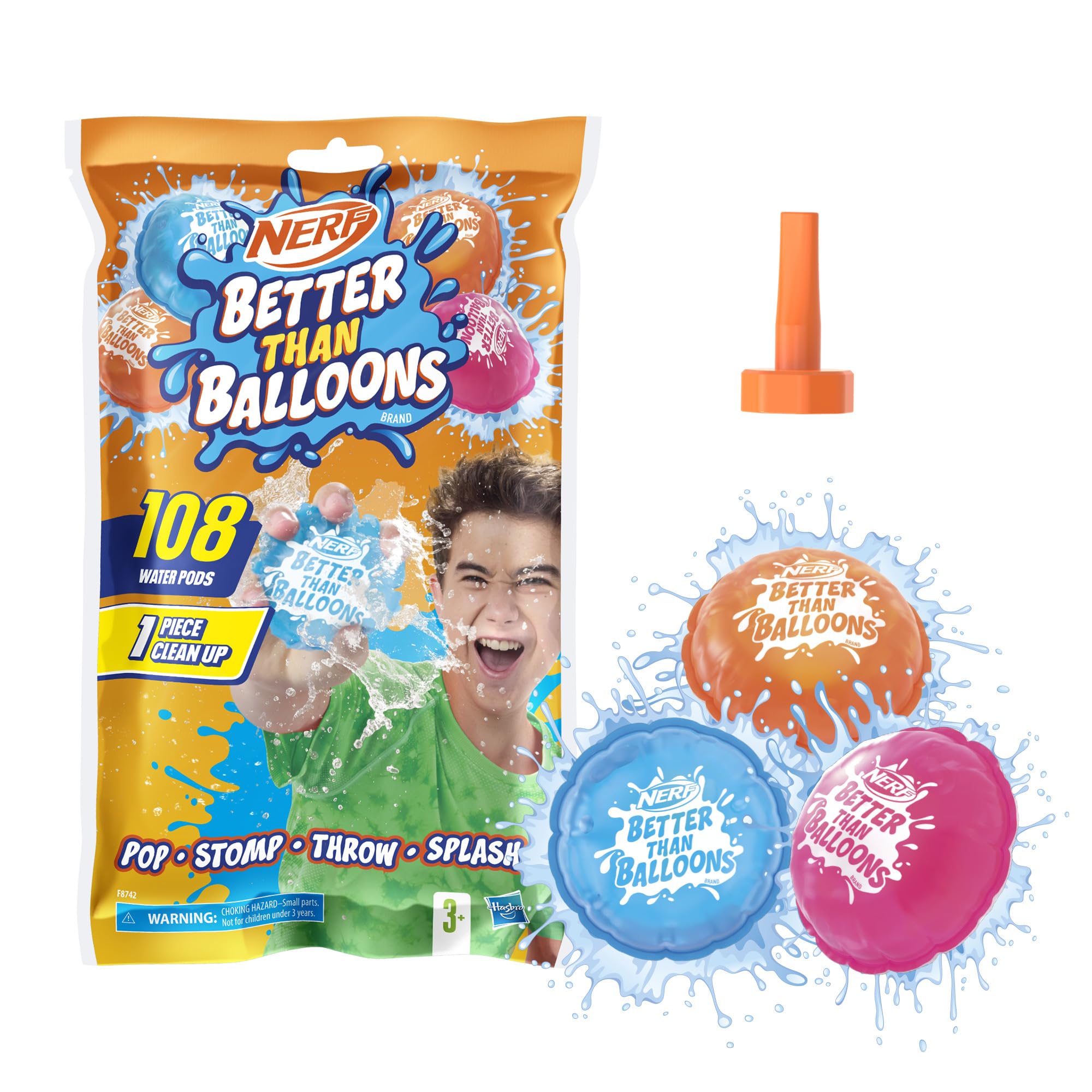 NERF Better Than Balloons water pods arranged on sheets for easy use
