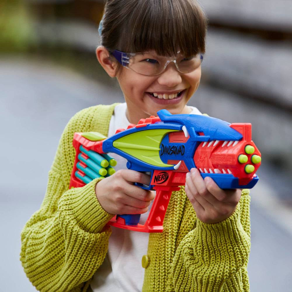 NERF DinoSquad Terrodak 12 Elite Darts ready for target practice.