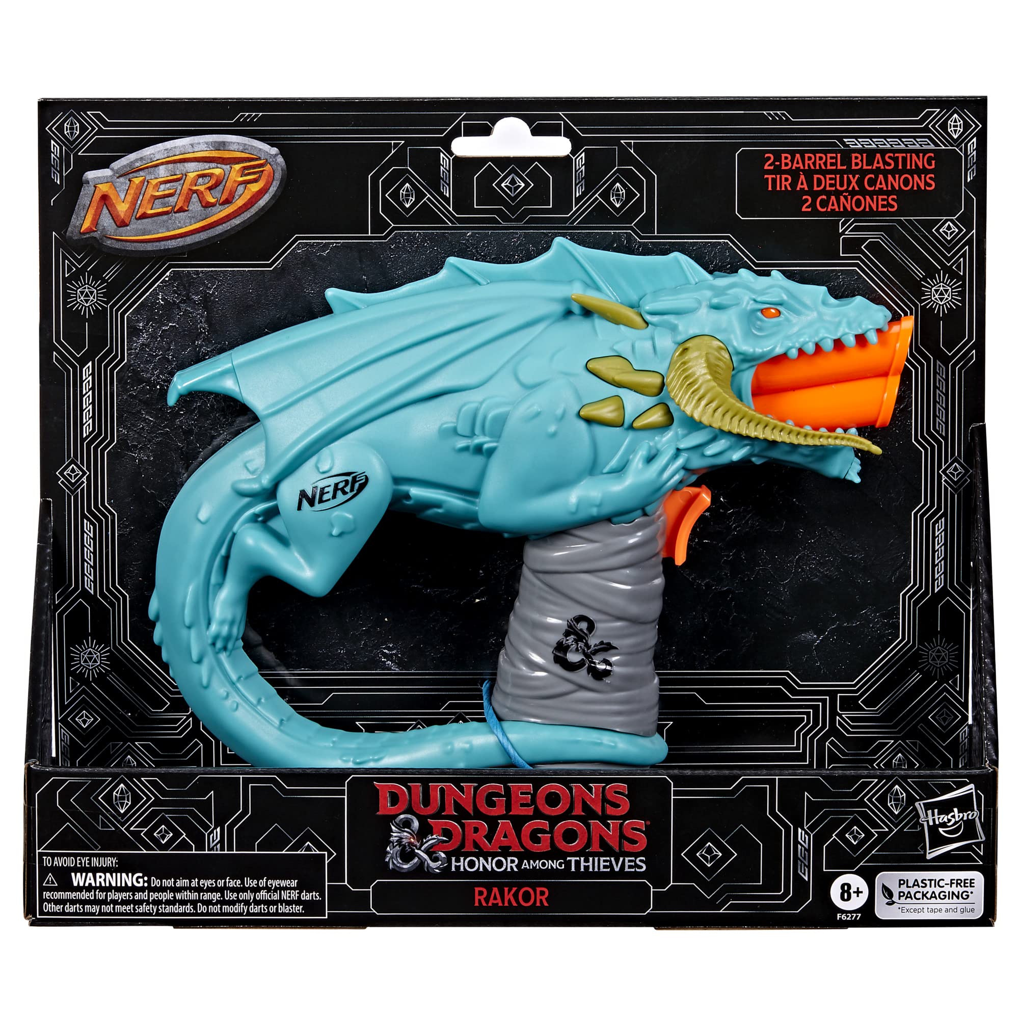 Rakor blaster loaded with two darts for quick-fire play