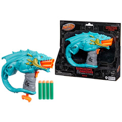 Kids playing outdoors with Nerf D&D Rakor blaster