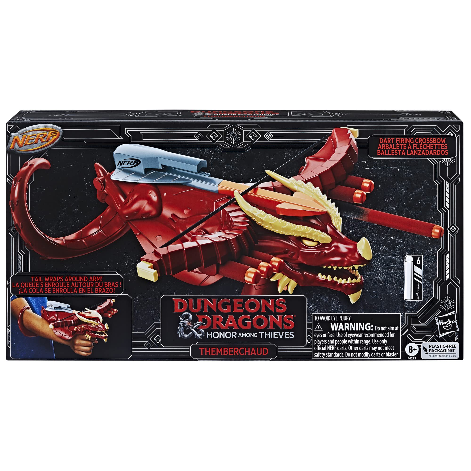 Nerf Themberchaud crossbow with wing storage keeps extra darts within reach.