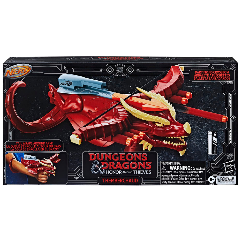 Nerf Themberchaud crossbow with wing storage keeps extra darts within reach.