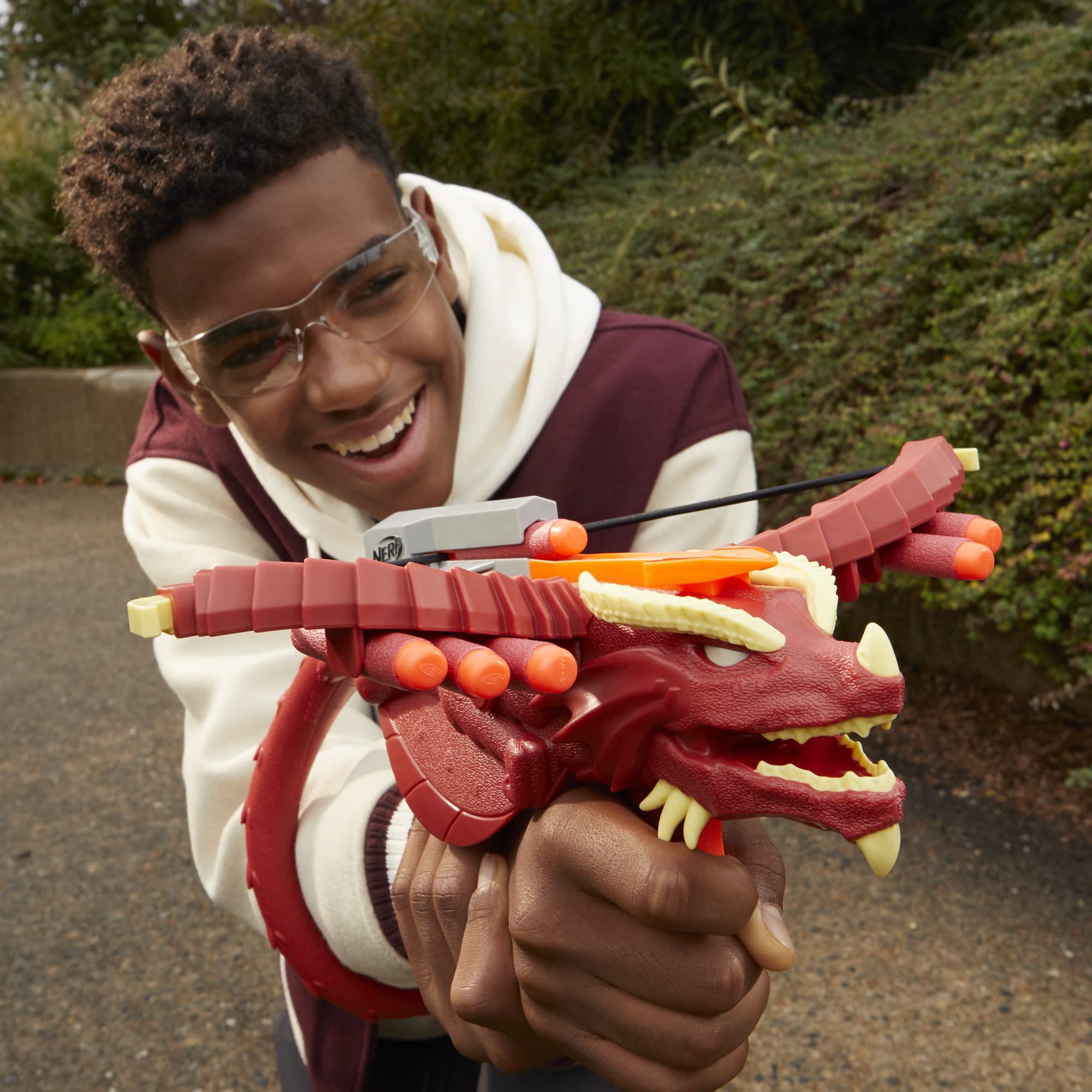 Nerf Themberchaud crossbow compatible with outdoor fantasy adventures.