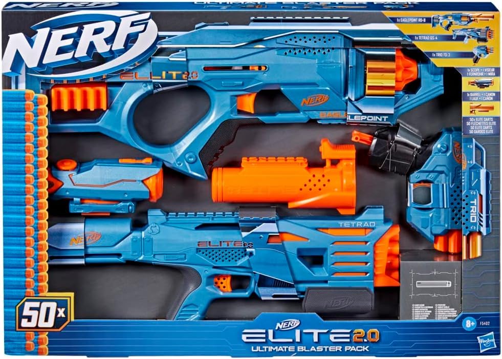 NERF Elite 2.0 dart storage area illustrated for easy packing