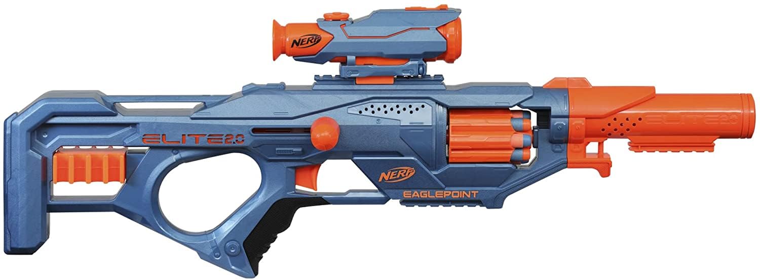 NERF Elite 2.0 blaster pack outdoors showcases maneuverability and range