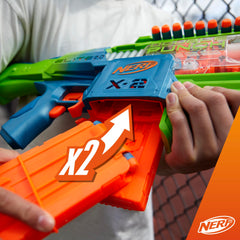 Nerf Elite 2.0 Double Punch blaster side profile showing compact design